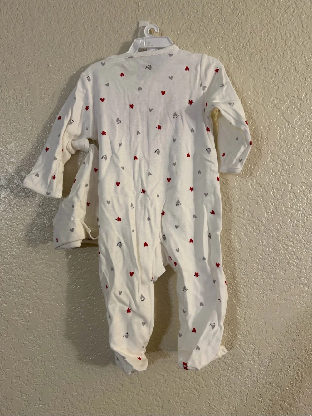 Carter’s just one you 'Little Valentine' Heart Print One-Piece with Hat NWT 6M